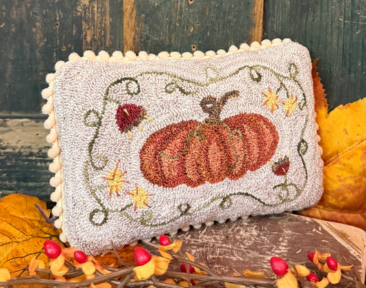 PB-PN114 Punch Needle Pumpkin Pillow Tuck