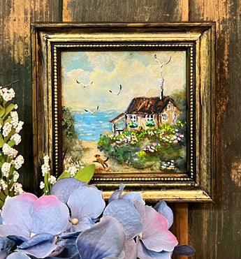 MKM-232 'Seaside Shack' ORIGINAL Painting by MK Moulton