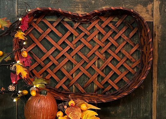 BG-B719 Bittersweet Lg Flat Pumpkin Basket