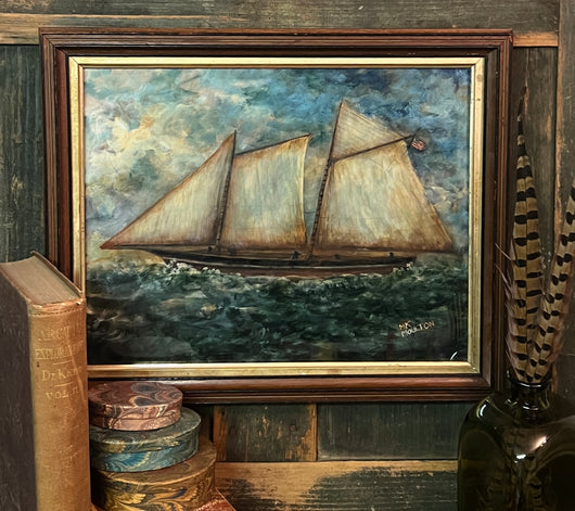 MKM-231 'Sailing Yacht' ORIGINAL Painting by MK Moulton