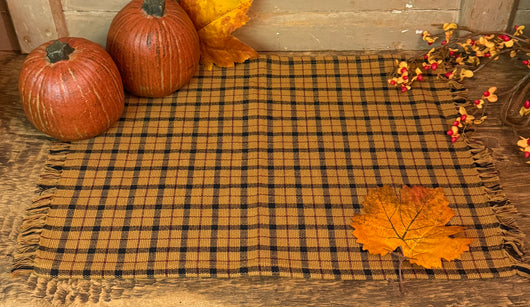 NV-1185 Mustard & Black Plaid Placemat