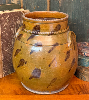 GMS-V1739 Vintage Shooner Redware Crock