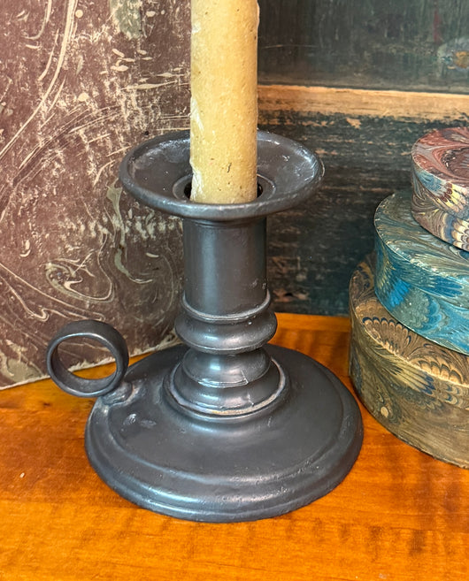 VN-04 Old World Pewter Fingerhold Candlestick - From our Personal Collection