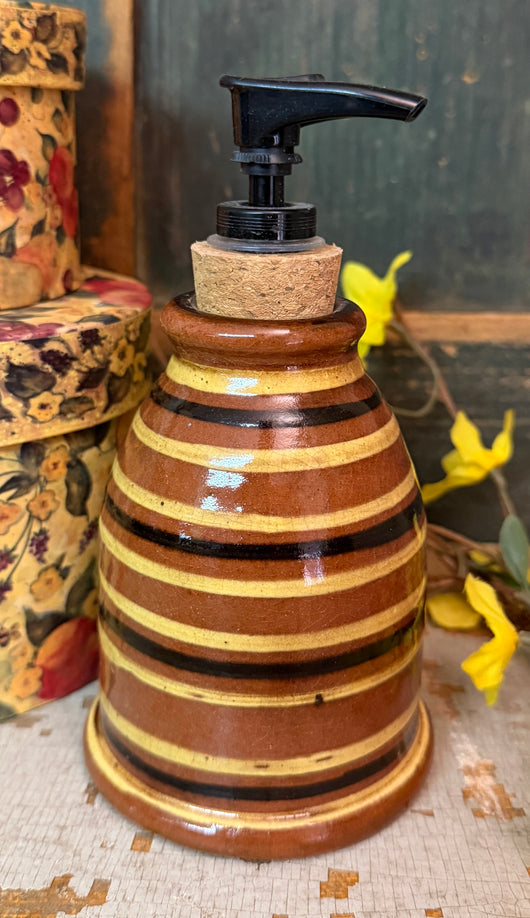 KS-89A Redware Soap Dispenser - Simple Slip