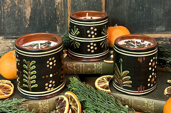 CD-OEC3B Redware Soy Candle - Orange & Evergreen