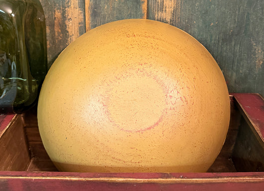 PEN-111 Wood Bowl - Mustard over Red