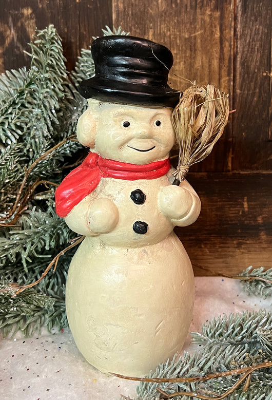 RA-191 Resin Snowman with Broom