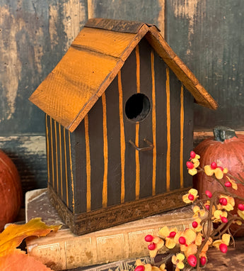 BHS-3280 Pumpkin Striped Birdhouse