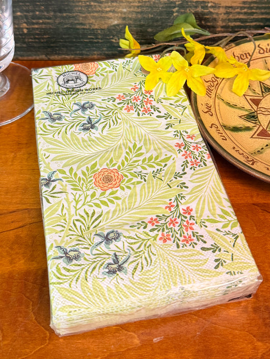 MDW-17 Paper Hostess Napkins - Flowers & Ferns