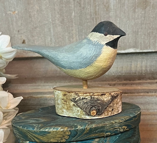 NV-1012 Hand-Carved & Painted Chickadee