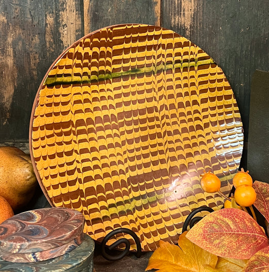 SF-01 Redware Feathered Plate