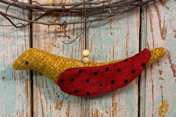 NV-1164M Felt Bird Ornament - Mustard