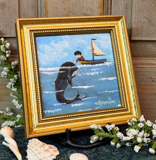 MKM-307 'Reaching Out for a Friend' ORIGINAL Painting by MK Moulton