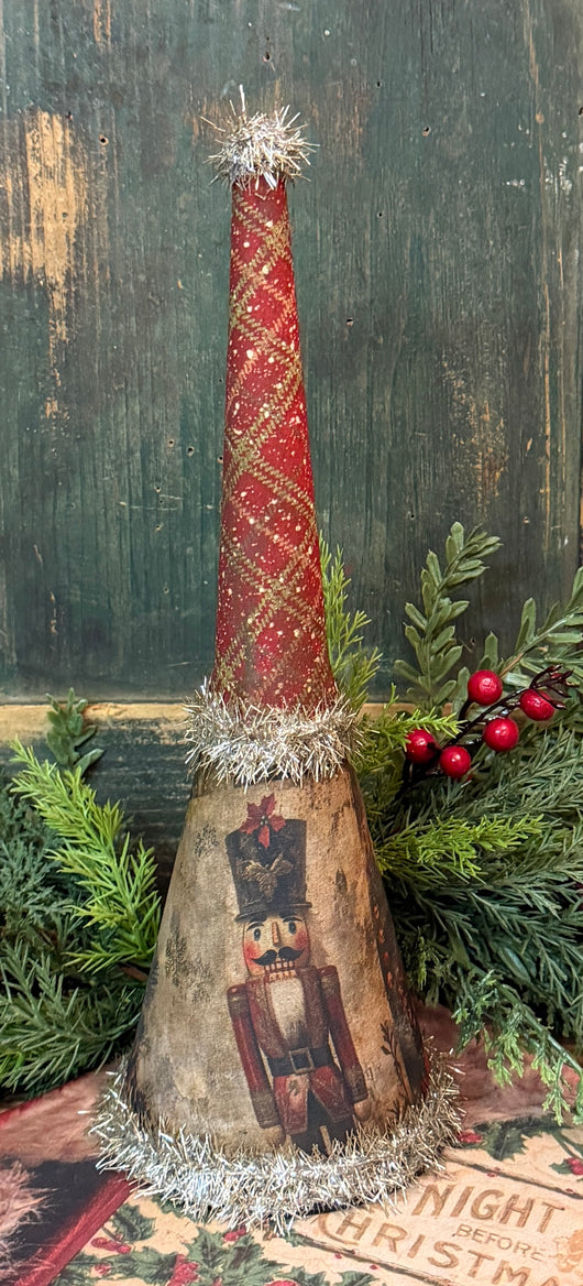 PEN-229A Vintage Fabric Covered Party Horn - Nutcracker