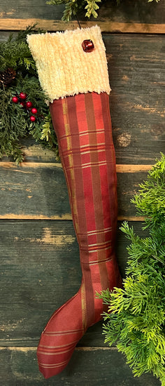 MA-20 Fabric Hanging Stocking - Plaid