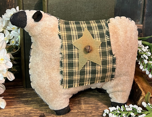 AFD-01H Felt Sheep with Green Star & Bell