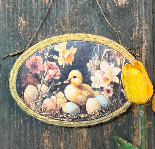 PB-646D Oval Plaque with Spring Image