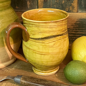 SE-206 Redware Baluster Mug with Agate Glaze
