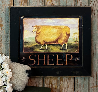 NV-958 Framed Sheep Print