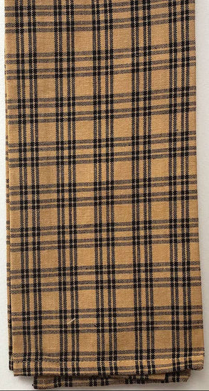 ATKT-9 Dish Towel - Tan &  Black Plaid