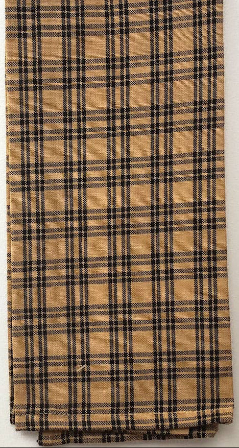 ATKT-9 Dish Towel - Tan &  Black Plaid