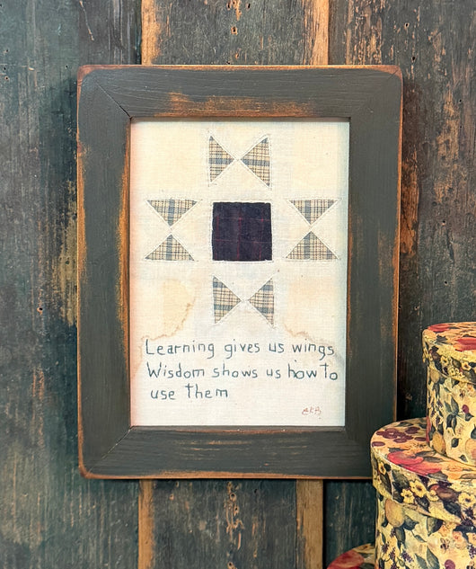 X68 Vintage Quilted Framed Sampler