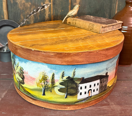 HF-11 Hand-painted 'Rufus Porter style' Cheese Box