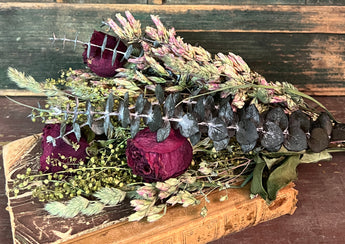 NET-SDB-B Small Dried Flower Bunch - Red Roses