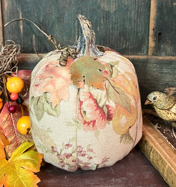 PB-109A Floral Fabric Pumpkin