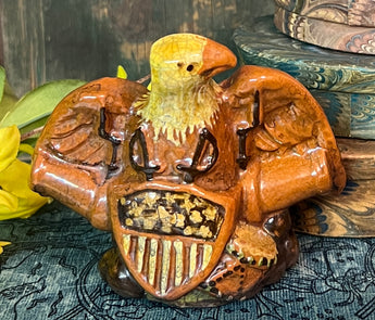 GMS-F89 Shooner Redware Eagle with Cannons Figurine