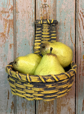 NV-1147 Aged Yellow Wall Basket