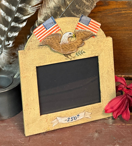 ER-2630 Hand-painted Sand Eagle & Flags Frame
