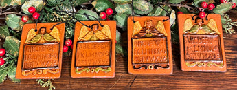 GMS-T123 Shooner Redware Angel Sampler Ornaments