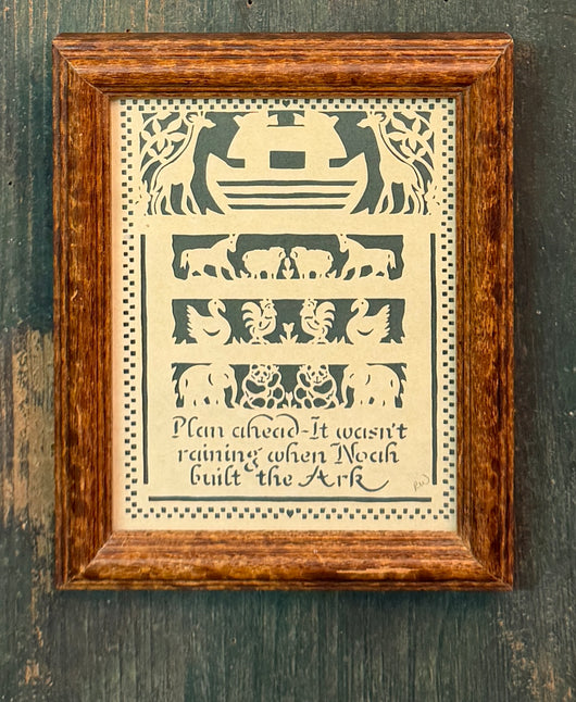 BCF-05 Noah's Ark Framed Paper Cutting