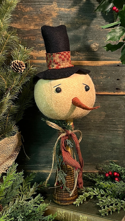 TBH-40R Fabric Snowman Head on Bee Bobbin