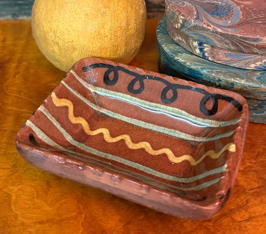 KS-77 Mini 'Simple Slip' Redware Tray