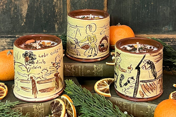 CD-OEC5 Sgraffito Soy Candle - Orange & Evergreen