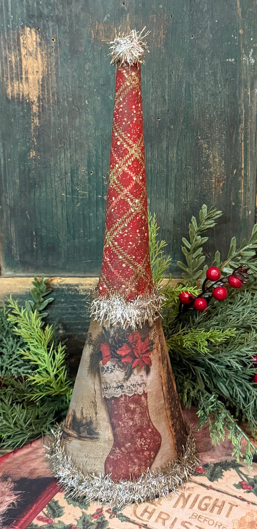 PEN-229C Vintage Fabric Covered Party Horn - Stocking