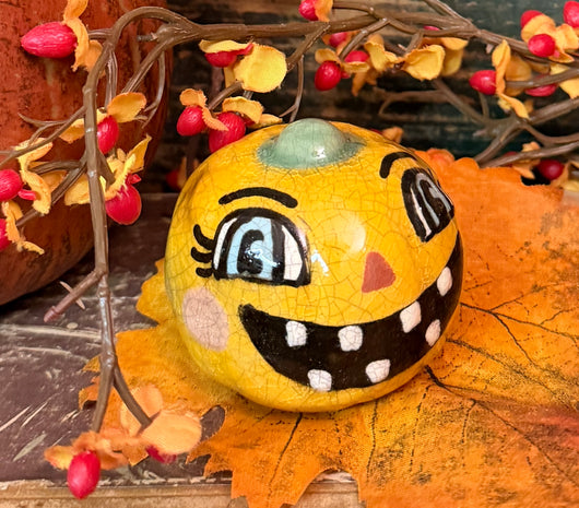 KS-84 Redware Pumpkin with Face