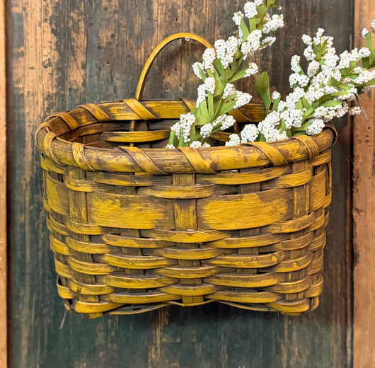 BG-B736 Small Mustard Wall Basket
