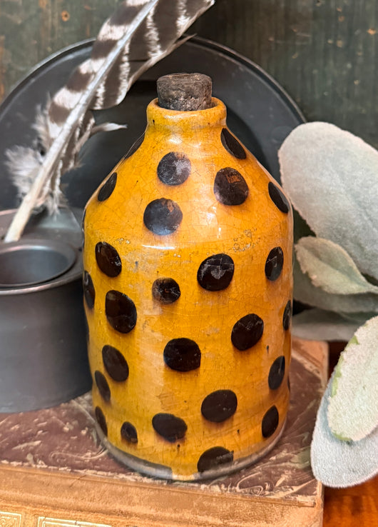 GMS-1794 Shooner Redware Bottle with Dots