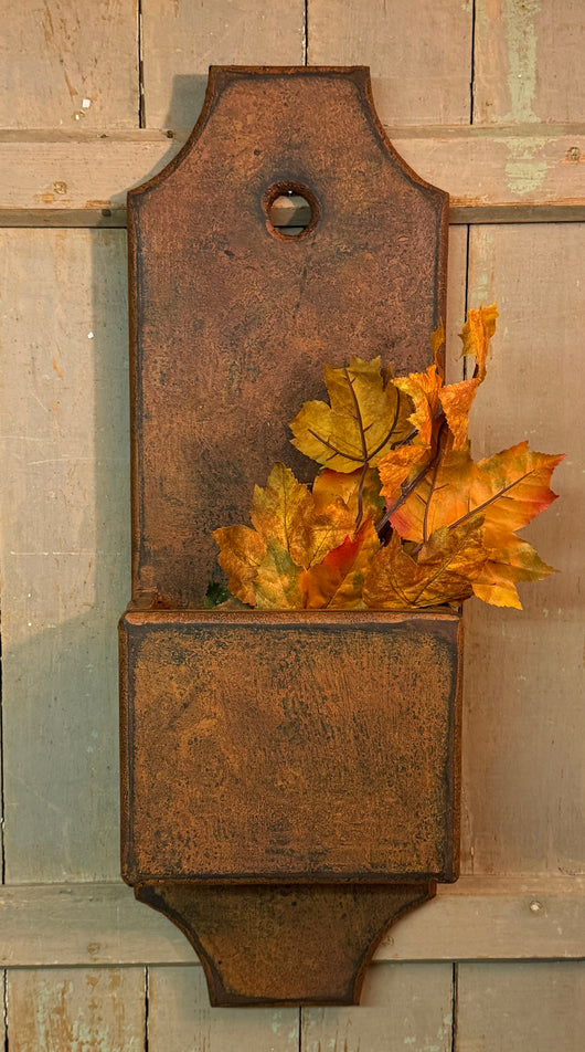 MA-78P Hanging Wood Wall Pocket - Pumpkin over Black