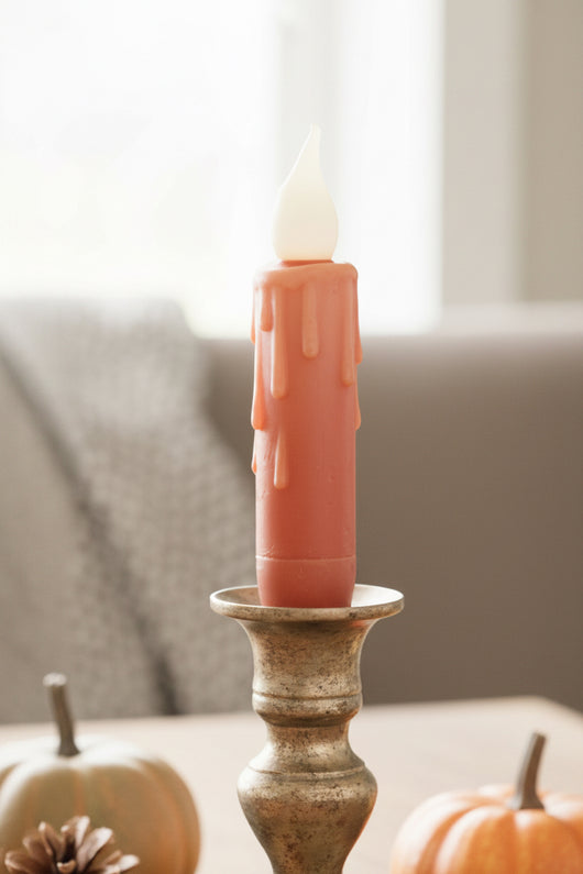 JM-02 Timer Taper Candle - Light Orange