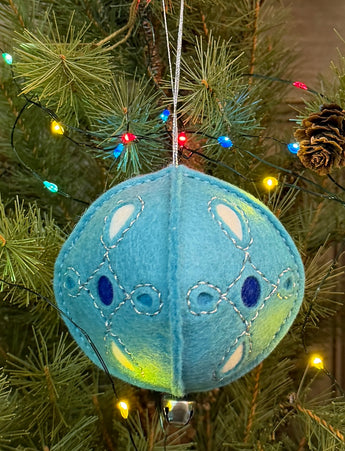 NG-227Q Wool & Felt Merino Ornament - Blue