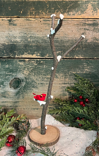 FA-1019E Cardinal on Snowy Branch