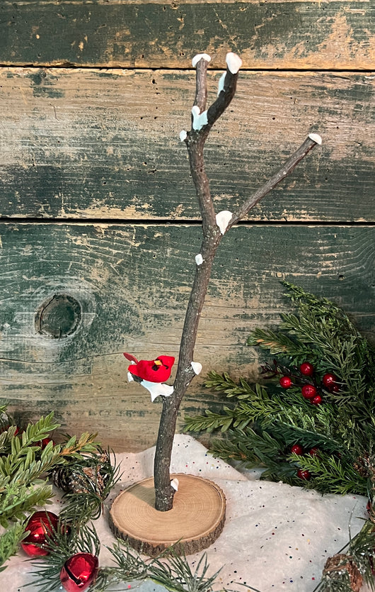 FA-1019E Cardinal on Snowy Branch
