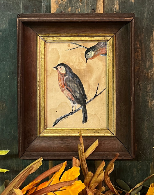 MKM-236 'Peek-a-Boo Birds' ORIGINAL Painting by MK Moulton