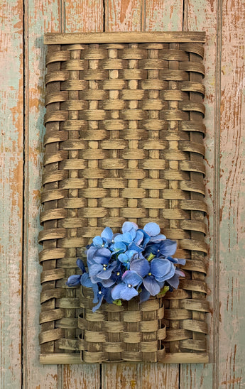 BG-B729 Ivory Flat Wall Basket with Pocket