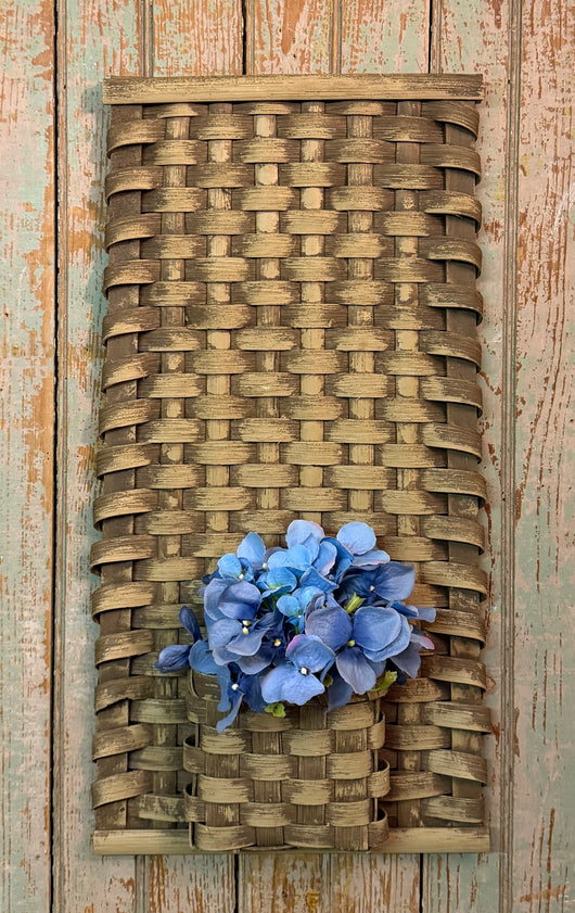 BG-B729 Ivory Flat Wall Basket with Pocket