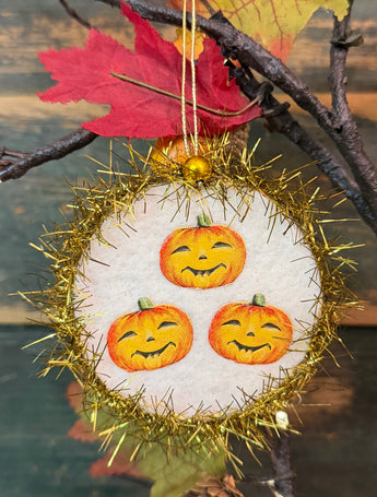 ERX-2673 Vintage Jack-O's Cotton Batting Ornament